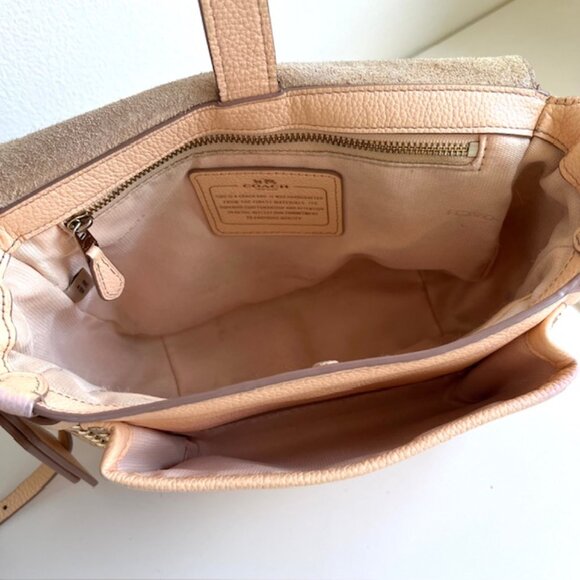 Coach Apricot Dakotah Mini Flap Bag - Picture 9 of 13